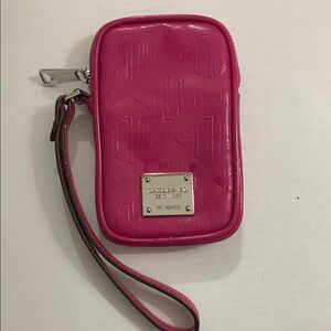 Lauren RL Pink Embossed Wristlet